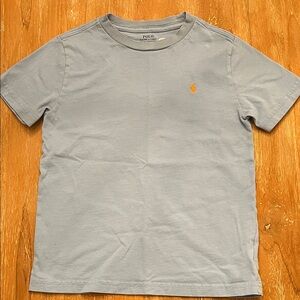 Polo by Ralph Lauren Light Blue Tee with Orange Logo - boy size 7